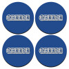 SET of 4 round wooden coasters (9cm)