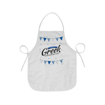 Happy GREEK Independence day, Chef Apron Short Full Length Adult (63x75cm)