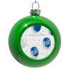 Green Christmas tree ornament bauble 8cm