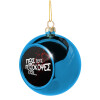 Blue Christmas tree ball ornament 8cm