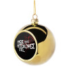 Golden Christmas tree ball ornament 8cm