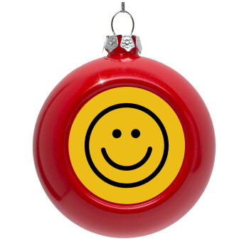 Smile classic, Red Christmas tree ornament bauble 8cm