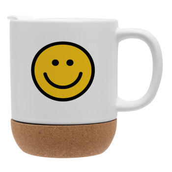 Smile classic, Ceramic coffee mug Cork (MAT), 330ml (1pcs)