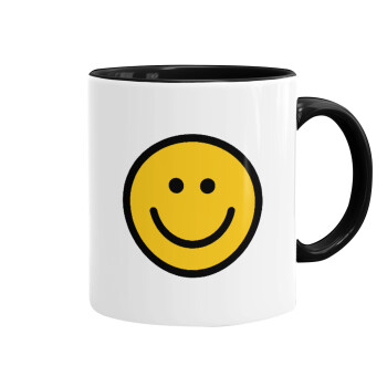 Smile classic, Mug colored black, ceramic, 330ml