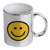 Mug ceramic, silver mirror, 330ml