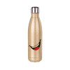 Glitter gold stainless steel thermos bottle, double-walled, 500ml