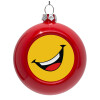 Red Christmas tree ornament bauble 8cm