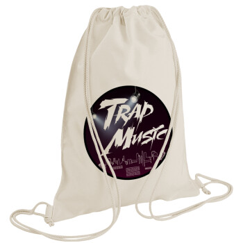 Trap music, Τσάντα πλάτης πουγκί GYMBAG natural (28x40cm)