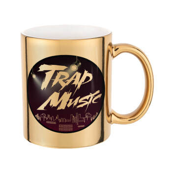 Trap music, Κούπα κεραμική, χρυσή καθρέπτης, 330ml