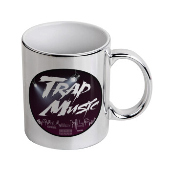 Trap music, Mug ceramic, silver mirror, 330ml