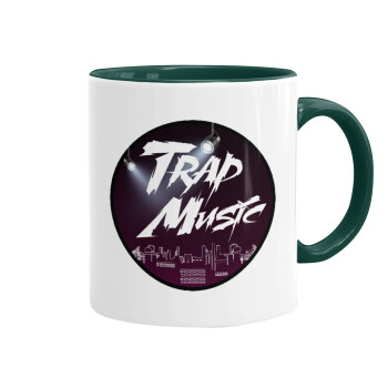 Trap music, Mug colored green, ceramic, 330ml