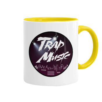 Trap music, Mug colored yellow, ceramic, 330ml