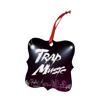 Trap music, Christmas ornament polygon wooden 7.5cm