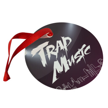 Trap music, Christmas ornament glass 9cm