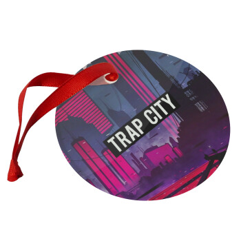 Trap city, Christmas ornament glass 9cm