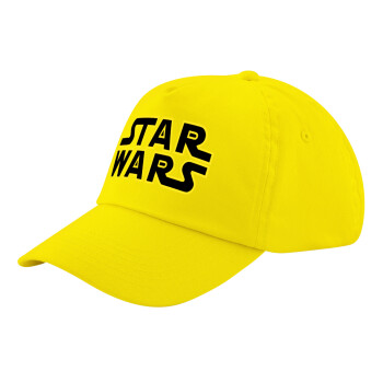 Star Wars, Καπέλο παιδικό Baseball, 100% Βαμβακερό Twill, Κίτρινο (ΒΑΜΒΑΚΕΡΟ, ΠΑΙΔΙΚΟ, UNISEX, ONE SIZE)