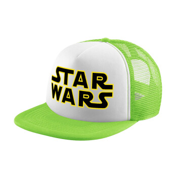 Star Wars, Adult Soft Trucker Hat with Mesh GREEN/WHITE (POLYESTER, ADULT, ONE SIZE)