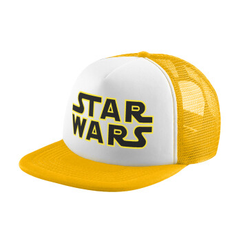 Star Wars, Καπέλο Ενηλίκων Soft Trucker με Δίχτυ Κίτρινο/White (POLYESTER, ΕΝΗΛΙΚΩΝ, UNISEX, ONE SIZE)