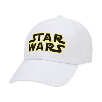 Star Wars, Adult Baseball Cap White 5-panel (POLYESTER, ADULT, UNISEX, ONE SIZE)