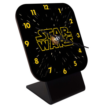 Star Wars, Quartz Table clock in natural wood (10cm)
