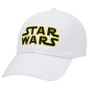 Adult Baseball Cap White 5-panel (POLYESTER, ADULT, UNISEX, ONE SIZE)