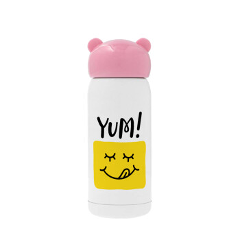 Yum!!!, Pink stainless steel thermal flask, 320ml