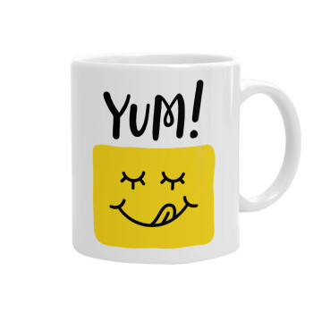 Yum!!!, Ceramic coffee mug, 330ml (1pcs)