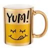 Mug ceramic, gold mirror, 330ml