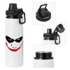 Metal water bottle with safety cap, aluminum 850ml