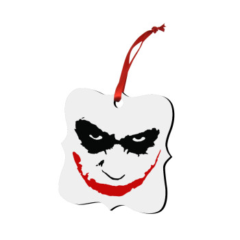 The joker smile, Christmas ornament polygon wooden 7.5cm