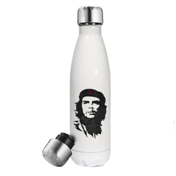 Che Guevara, Μεταλλικό παγούρι θερμός Λευκό (Stainless steel), διπλού τοιχώματος, 500ml