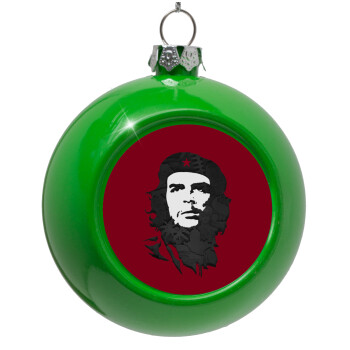 Che Guevara, Green Christmas tree ornament bauble 8cm