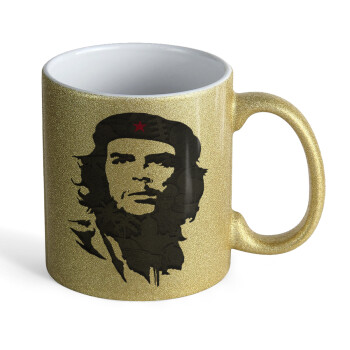 Che Guevara, Κούπα Χρυσή Glitter που γυαλίζει, κεραμική, 330ml