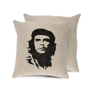 Che Guevara, Μαξιλάρι καναπέ ΛΙΝΟ 40x40cm περιέχεται το  γέμισμα