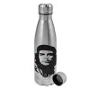 Metallic water bottle, stainless steel, 750ml