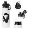 Metal water bottle with safety cap, aluminum 850ml