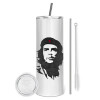 Tumbler ποτήρι θερμό από ανοξείδωτο ατσάλι 600ml, με μεταλλικό καλαμάκι & βούρτσα καθαρισμού