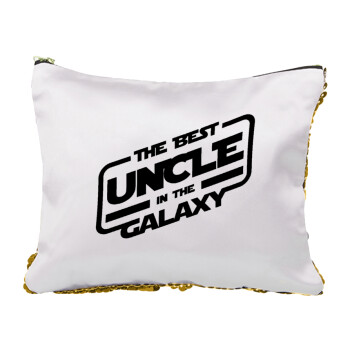 The Best UNCLE in the Galaxy, Sequin Gold Pouch Cosmetic Bag