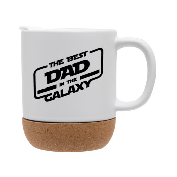 The Best DAD in the Galaxy, Κούπα, κεραμική με βάση φελού και καπάκι (ΜΑΤ), 330ml (1 τεμάχιο)