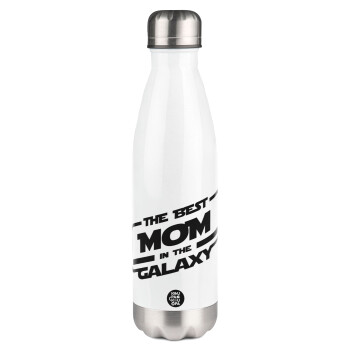 The Best MOM in the Galaxy, Metal mug thermos White (Stainless steel), double wall, 500ml