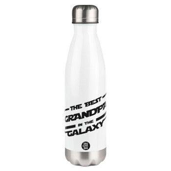 The Best GRANDPA in the Galaxy, Metal mug thermos White (Stainless steel), double wall, 500ml