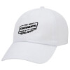 Adult Baseball Cap White 5-panel (POLYESTER, ADULT, UNISEX, ONE SIZE)