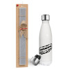 Easter candle, metallic white thermos bottle (500ml) & aromatic flat candle (30cm) (GRAY)