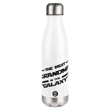 The Best GRANDMA in the Galaxy, Metal mug thermos White (Stainless steel), double wall, 500ml