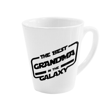 The Best GRANDMA in the Galaxy, Κούπα κωνική Latte Λευκή, κεραμική, 300ml
