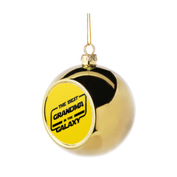 The Best GRANDMA in the Galaxy, Golden Christmas tree ball ornament 8cm