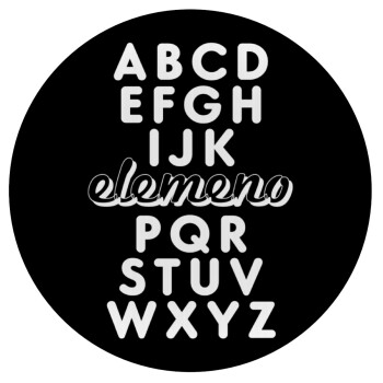 ABCD Elemeno Alphabet , Mousepad Round 20cm