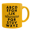 Ceramic coffee mug yellow