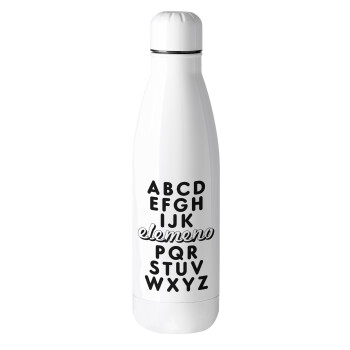 ABCD Elemeno Alphabet , Μεταλλικό παγούρι θερμός (Stainless steel), 500ml