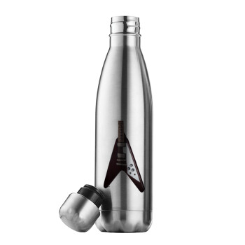 Guitar flying V, Inox (Stainless steel) double-walled metal mug, 500ml